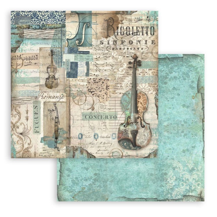 Zestaw papierów do scrapbookingu 20x20 Music SBBS118 Stamperia