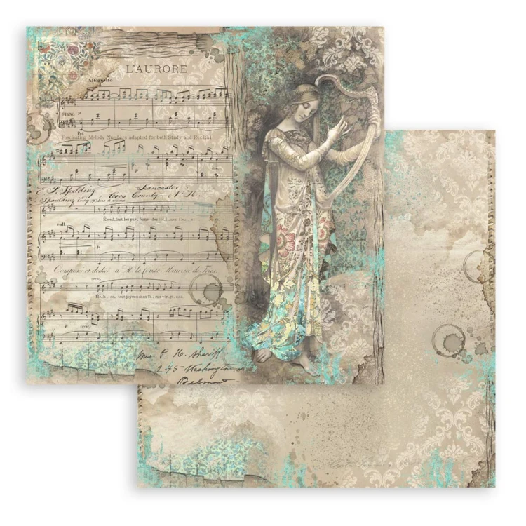 Zestaw papierów do scrapbookingu 20x20 Music SBBS118 Stamperia