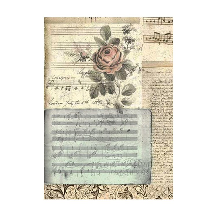 Papier ryżowy A6 Music Tła DFSAK6033 Stamperia