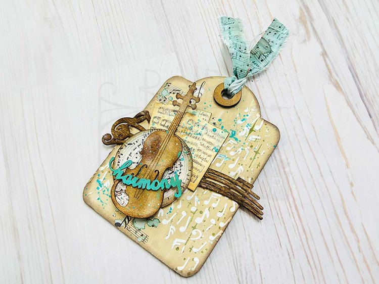 Szablon maska 18x18cm Music Harfa i inne KSTDQ120 Stamperia