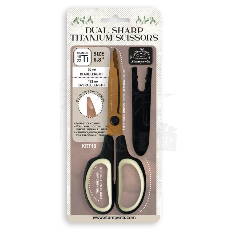 Nożyczki tytanowe Dual Sharp 17cm Create Happiness KRT18 Stamperia