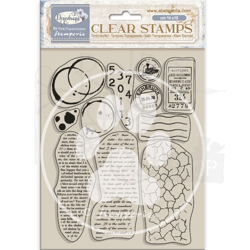 Stempel akrylowy 14x18cm Dewdrops Tła spękania - Mix WTK208 Stamperia
