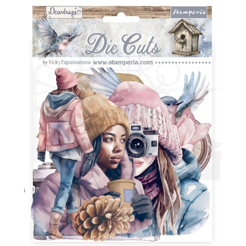 Ozdoby kształty tekturowe Die Cuts Dewdrops DFLDC109 Stamperia