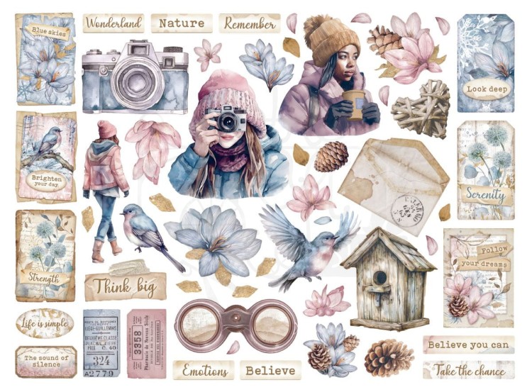 Ozdoby kształty tekturowe Die Cuts Dewdrops DFLDC109 Stamperia