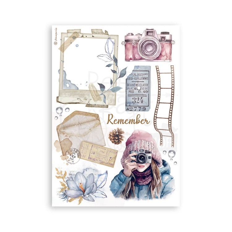 Papier washi A5 Dewdrops SBW13 Stamperia