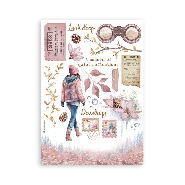 Papier washi A5 Dewdrops SBW13 Stamperia