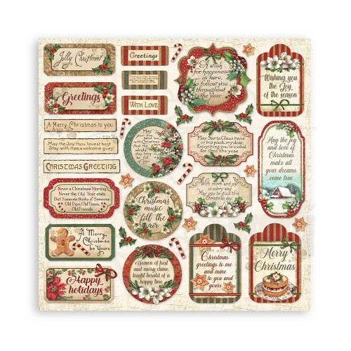 Zestaw papierów do scrapbookingu 30x30 Classic Christmas SBBL74 Stamperia