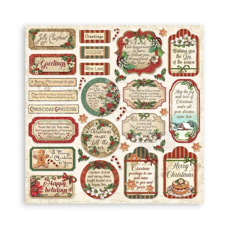 Zestaw papierów do scrapbookingu 30x30 Classic Christmas SBBL74 Stamperia