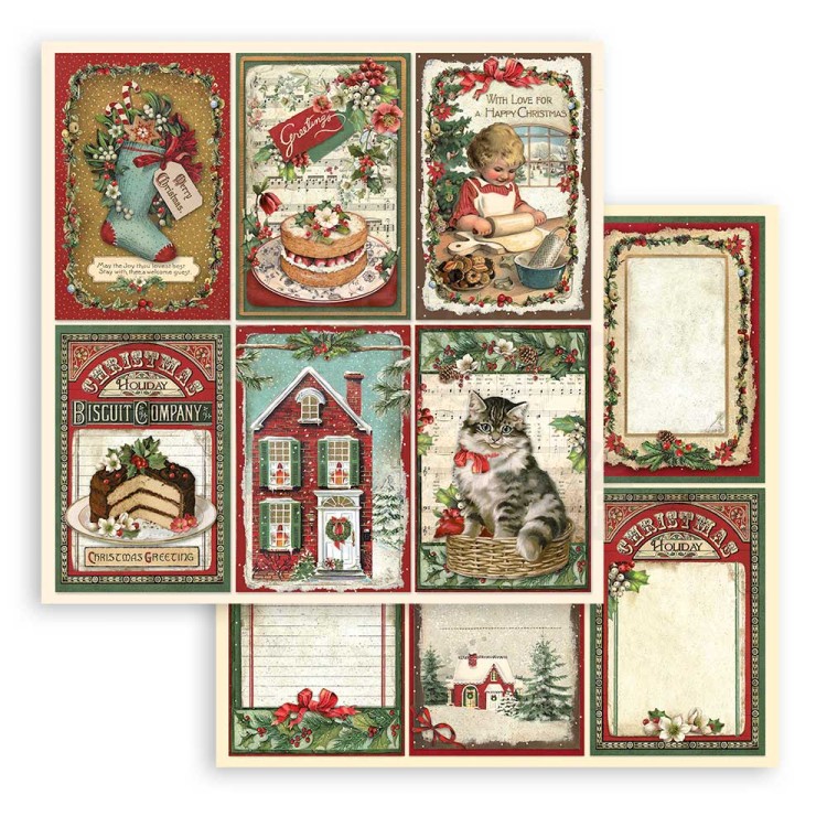 Zestaw papierów do scrapbookingu 30x30 Classic Christmas SBBL74 Stamperia
