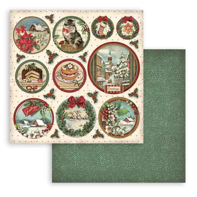 Zestaw papierów do scrapbookingu 30x30 Classic Christmas SBBL74 Stamperia