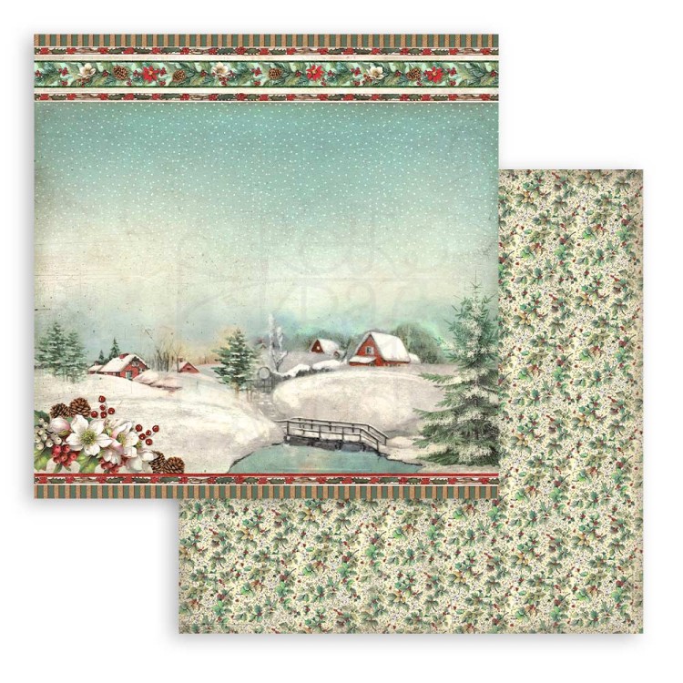 Zestaw papierów do scrapbookingu 30x30 Classic Christmas SBBL74 Stamperia