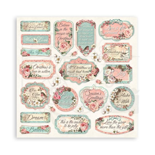 Zestaw papierów do scrapbookingu 30x30 Pink Christmas SBBL73 Stamperia