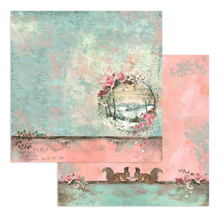 Zestaw papierów do scrapbookingu 30x30 Pink Christmas SBBL73 Stamperia
