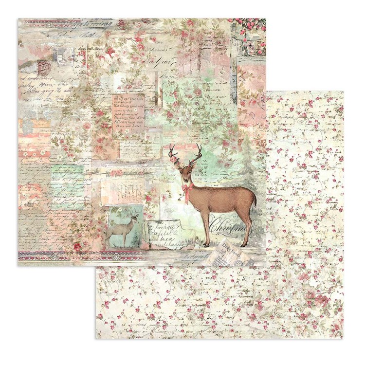 Zestaw papierów do scrapbookingu 30x30 Pink Christmas SBBL73 Stamperia