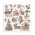 Zestaw papierów do scrapbookingu 30x30 Pink Christmas SBBL73 Stamperia