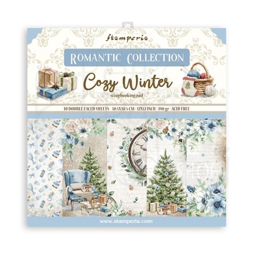 Zestaw papierów do scrapbookingu 30x30 Cozy Winter SBBL120 Stamperia