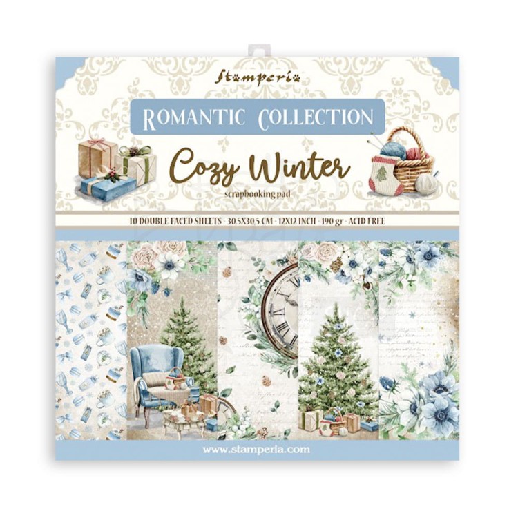 Zestaw papierów do scrapbookingu 30x30 Cozy Winter SBBL120 Stamperia