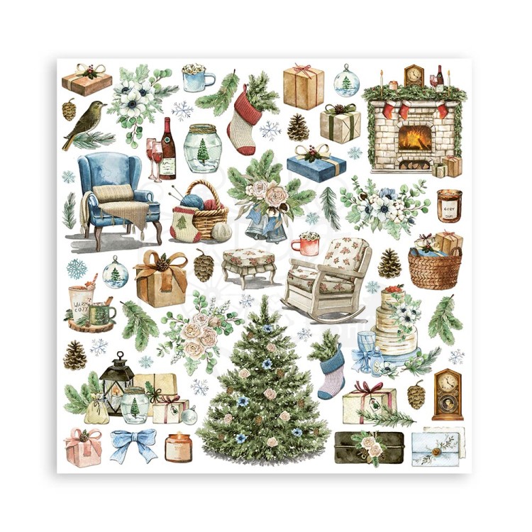 Zestaw papierów do scrapbookingu 30x30 Cozy Winter SBBL120 Stamperia