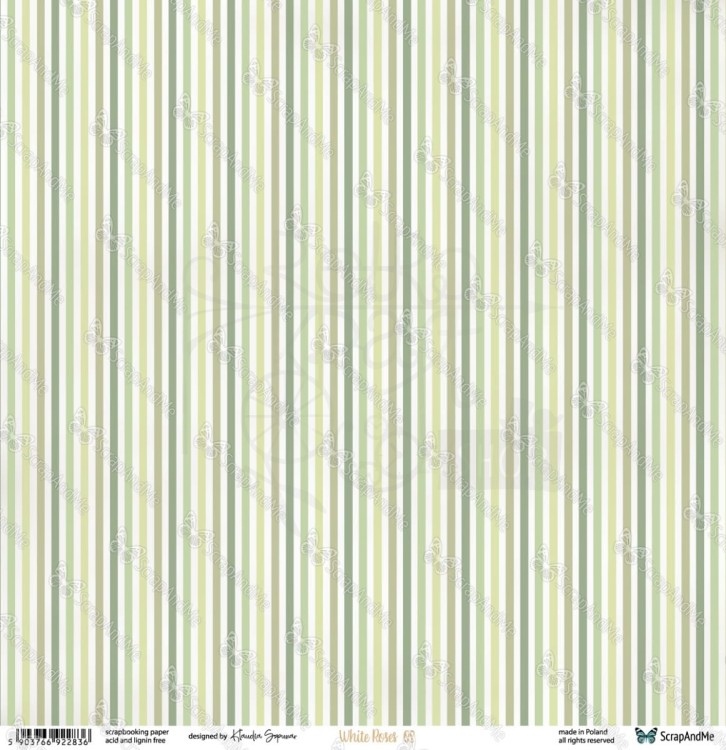 Papier do scrapbookingu 30x30 White Roses 07/08 ScrapAndMe