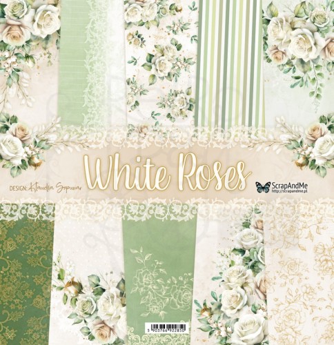 Papier do scrapbookingu 30x30 White Roses Okładka ScrapAndMe