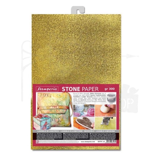 Papier Stone Paper A4 złoty wodoodporny 300g DFPCA4G Stamperia