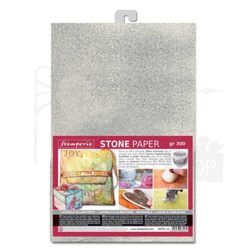 Papier Stone Paper A4 srebrny wodoodporny 300g DFPCA4S Stamperia