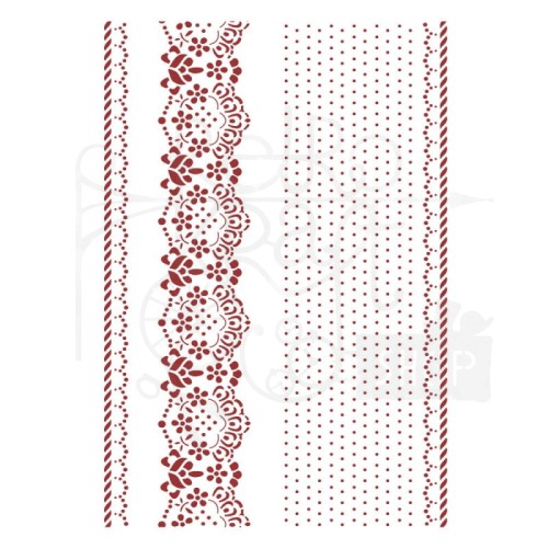 Szablon maska A4 Provence bordiury KSG492 Stamperia