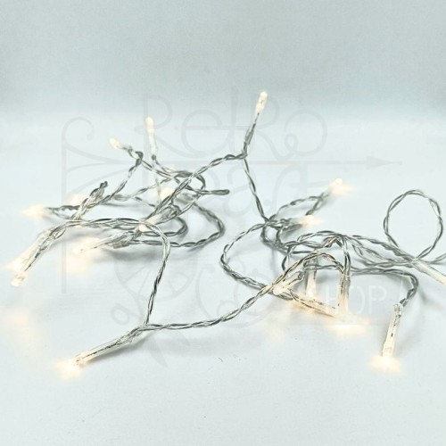 Lampki led ciepła biel 20 sztuk 2m