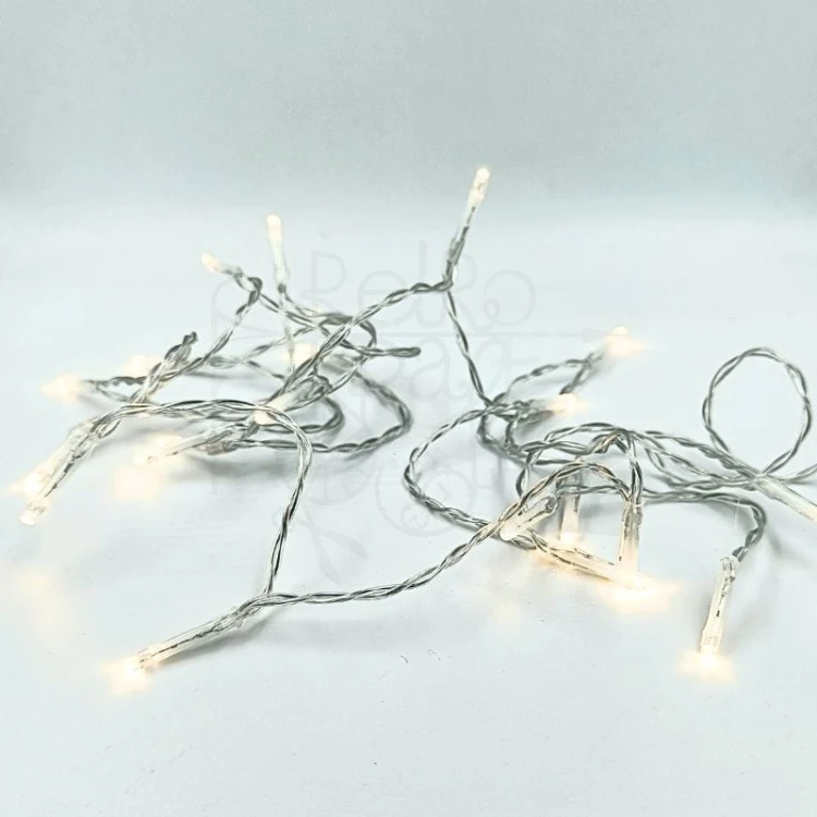 Lampki led ciepła biel 20 sztuk 2m