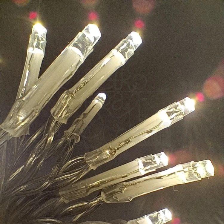 Lampki led ciepła biel 20 sztuk 2m