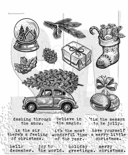 Stempel gumowy kauczukowy Home for Christmas CMS498 Tim Holtz Stampers Anonymous