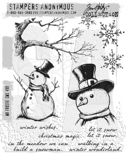 Stempel gumowy kauczukowy Mr. Frostie CMS499 Tim Holtz Stampers Anonymous