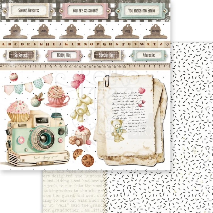 Papier do scrapbookingu 30x30 Beary Sweet Smile MP-61219 Memory Place
