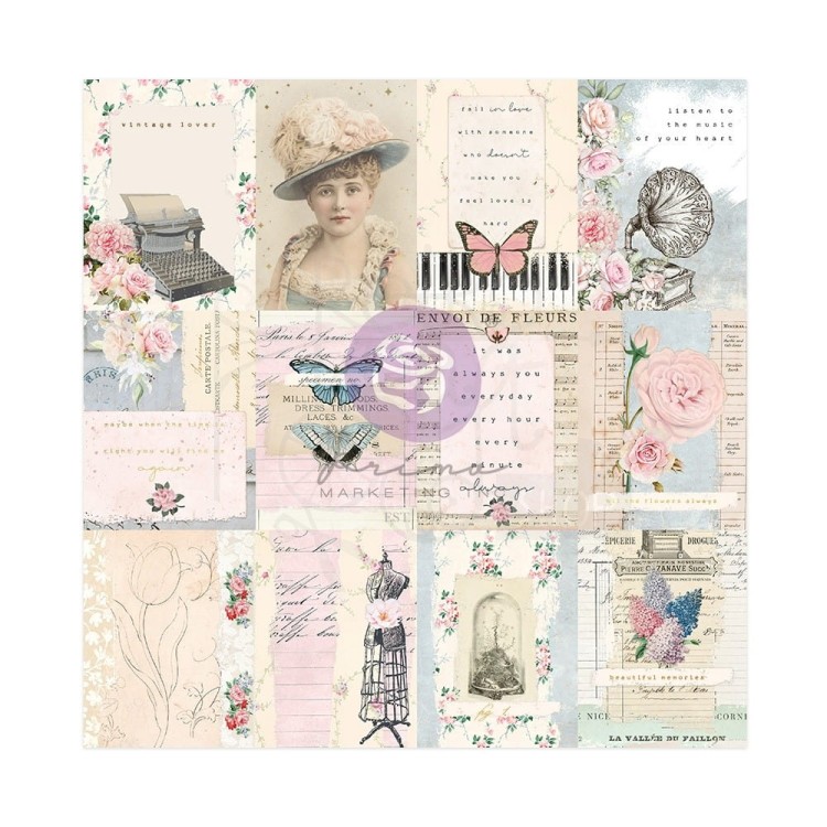 Papier do scrapbookingu 30x30 French Blue By Frank Garcia Always 999759 Prima