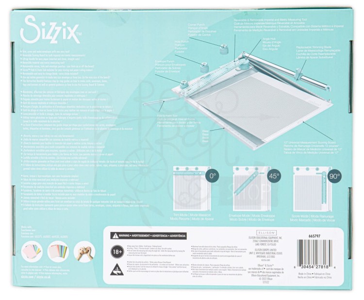 Tablica do bigowania z trymerem Making Tool Scoring Board &amp; Trimmer 665797 Sizzix