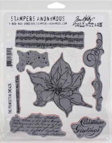 Stempel gumowy kauczukowy The Poinsettia CMS426 Tim Holtz Stampers Anonymous