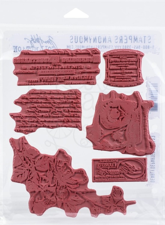 Stempel gumowy kauczukowy Dearly Departed CMS413 Tim Holtz Stampers Anonymous