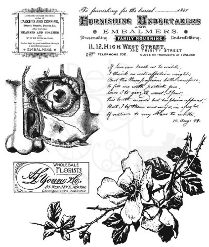 Stempel gumowy kauczukowy Dearly Departed CMS413 Tim Holtz Stampers Anonymous