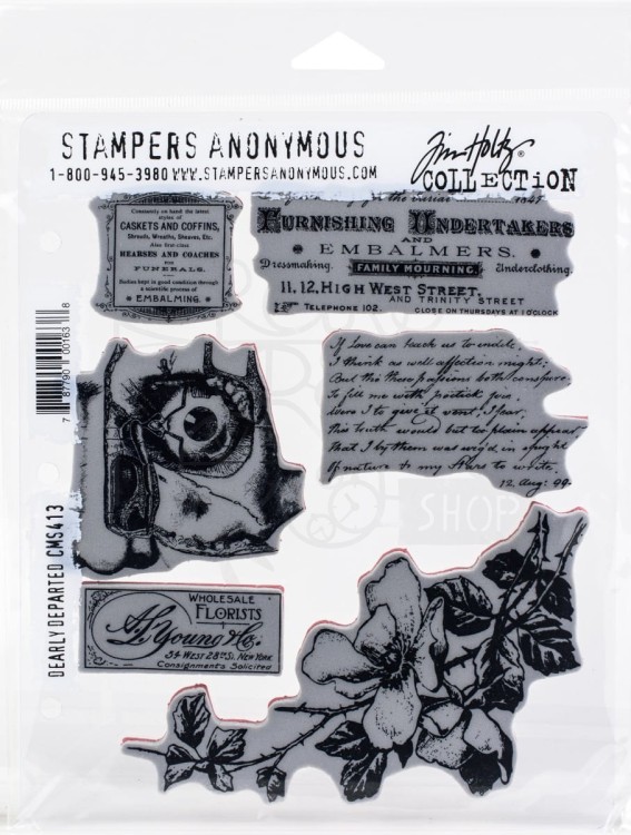 Stempel gumowy kauczukowy Dearly Departed CMS413 Tim Holtz Stampers Anonymous