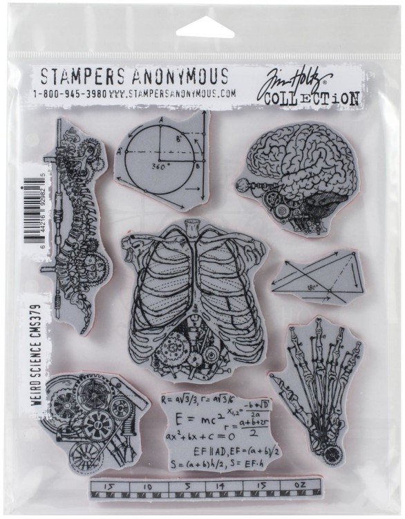 Stempel gumowy kauczukowy Weird Science CMS379 Tim Holtz Stampers Anonymous