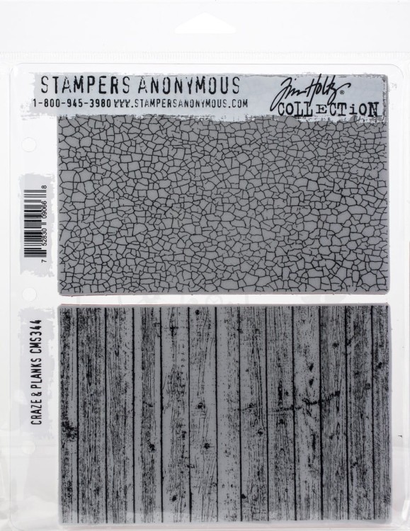 Stempel gumowy kauczukowy Craze &amp; Planks CMS344 Tim Holtz Stampers Anonymous
