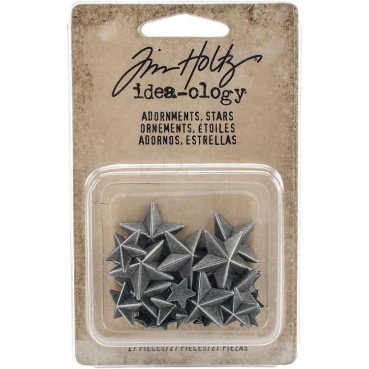 Ozdoby metalowe gwiazdki Adorments Stars TH93562 Tim Holtz