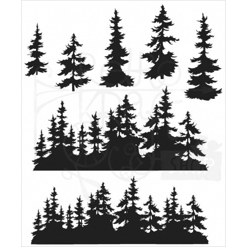 Stempel gumowy kauczukowy Tree Line CMS244 Tim Holtz Stampers Anonymous