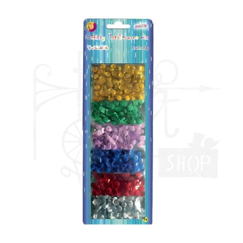 Cekiny metalizowane mix kolorów 6x5g MT-6353 Aliga