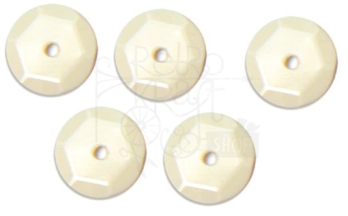 Cekiny okrągłe pastelowe białe 8mm 10g MT-0214 Aliga