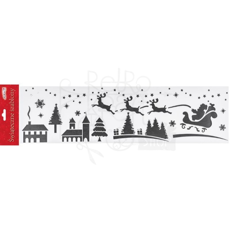 Szablon świąteczny #1 14x50cm SZ-04 Aliga