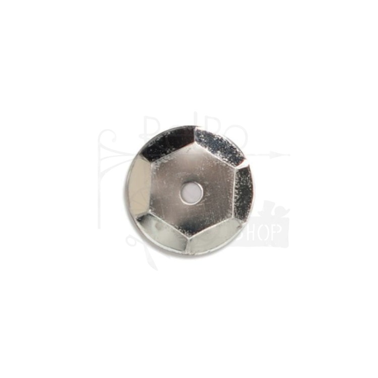 Cekiny okrągłe metalizowane srebrne 8mm 10g MT-6587 Aliga