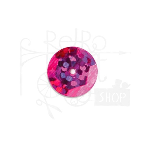Cekiny okrągłe hologramowe ciemny róż 8mm 10g MT-6600 Aliga
