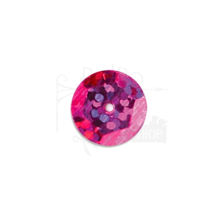 Cekiny okrągłe hologramowe ciemny róż 8mm 10g MT-6600 Aliga