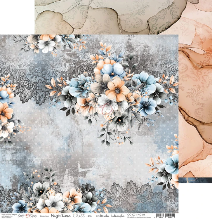 Zestaw papierów do scrapbookingu 30x30 Nighttime Chill CC-C71-NC-00 Craft O'Clock